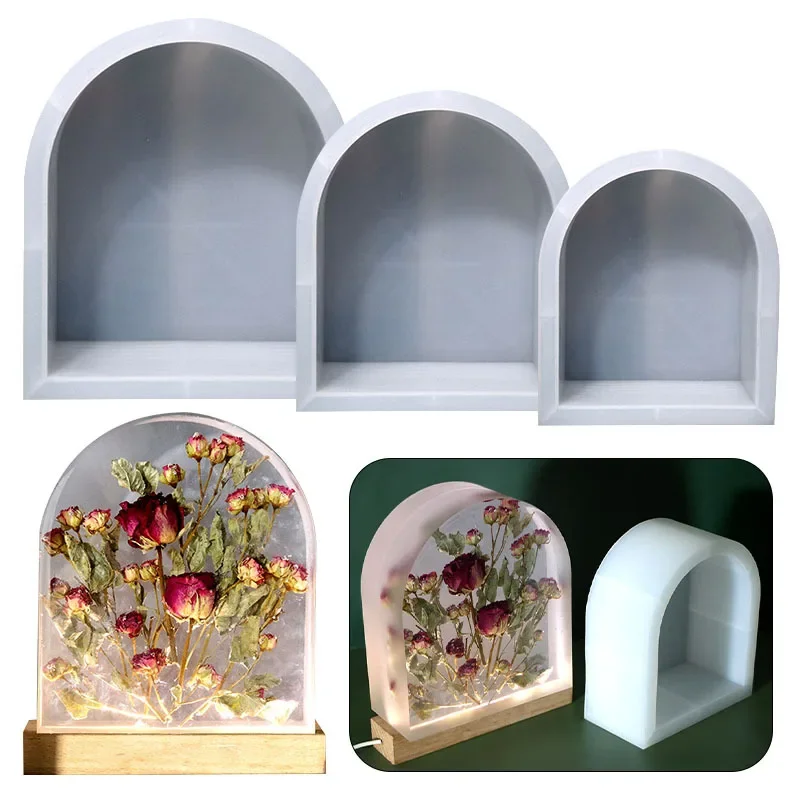 Floor Lamp Arched - Cetakan karet tetes ornamen lengkungan besar