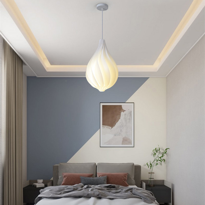 Office Furniture And Fixtures - Lampu Gantung Gelombang PVC Putih LED
