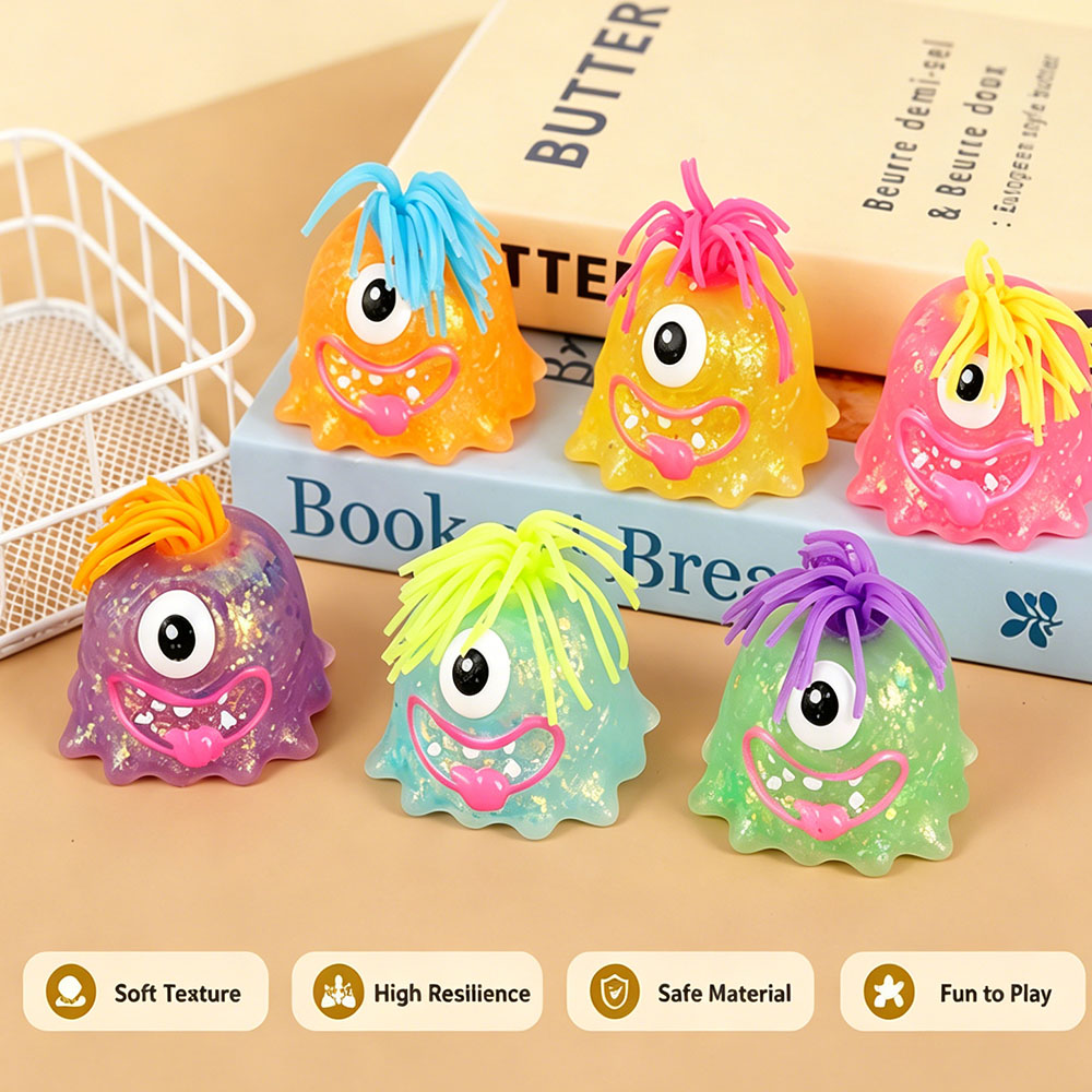 Office Furniture Table - Boneka Monster Kecil Isi Maltosa, Silikon