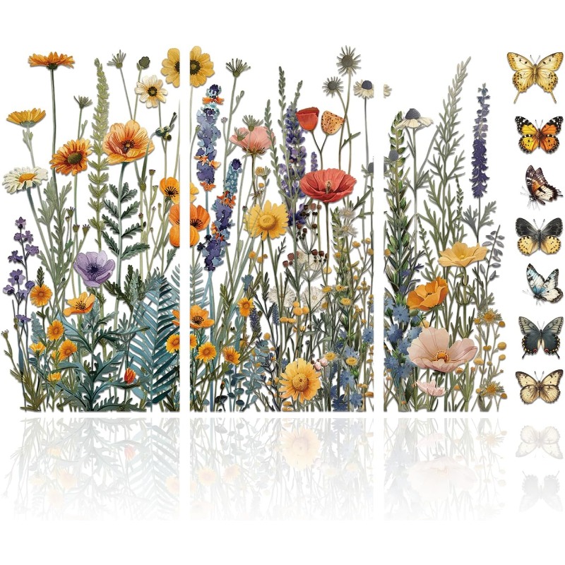 Office Furniture Loft - 3 buah Transfer furnitur Wildflowers 6x12