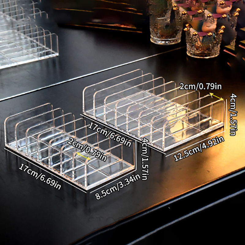 Drawer Organizer Tray - Kotak Penyimpanan Palet Eyeshadow Akrilik, Rak