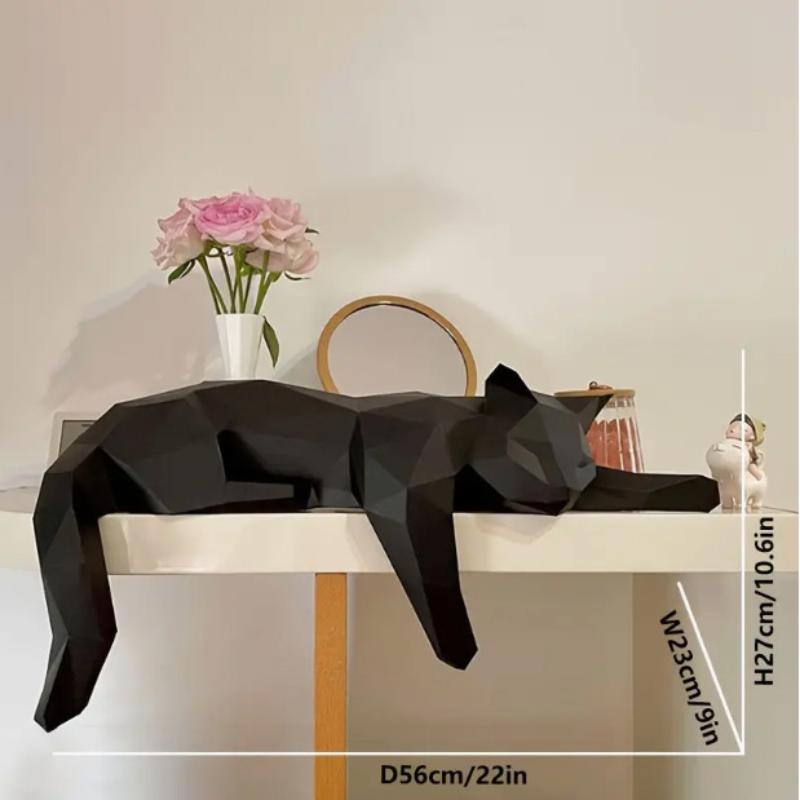 Office Furniture Installation - Patung Kucing Hitam Putih - Figurin