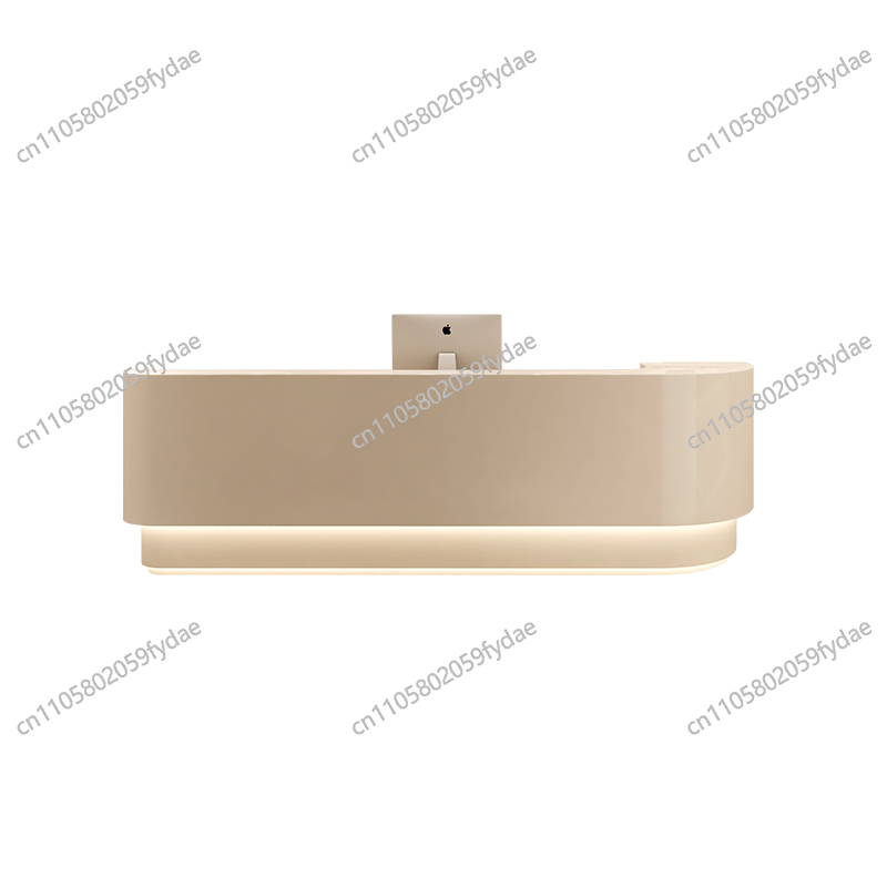 Office Furniture Logo - Meja Resepsionis Toko Pakaian Logo LED