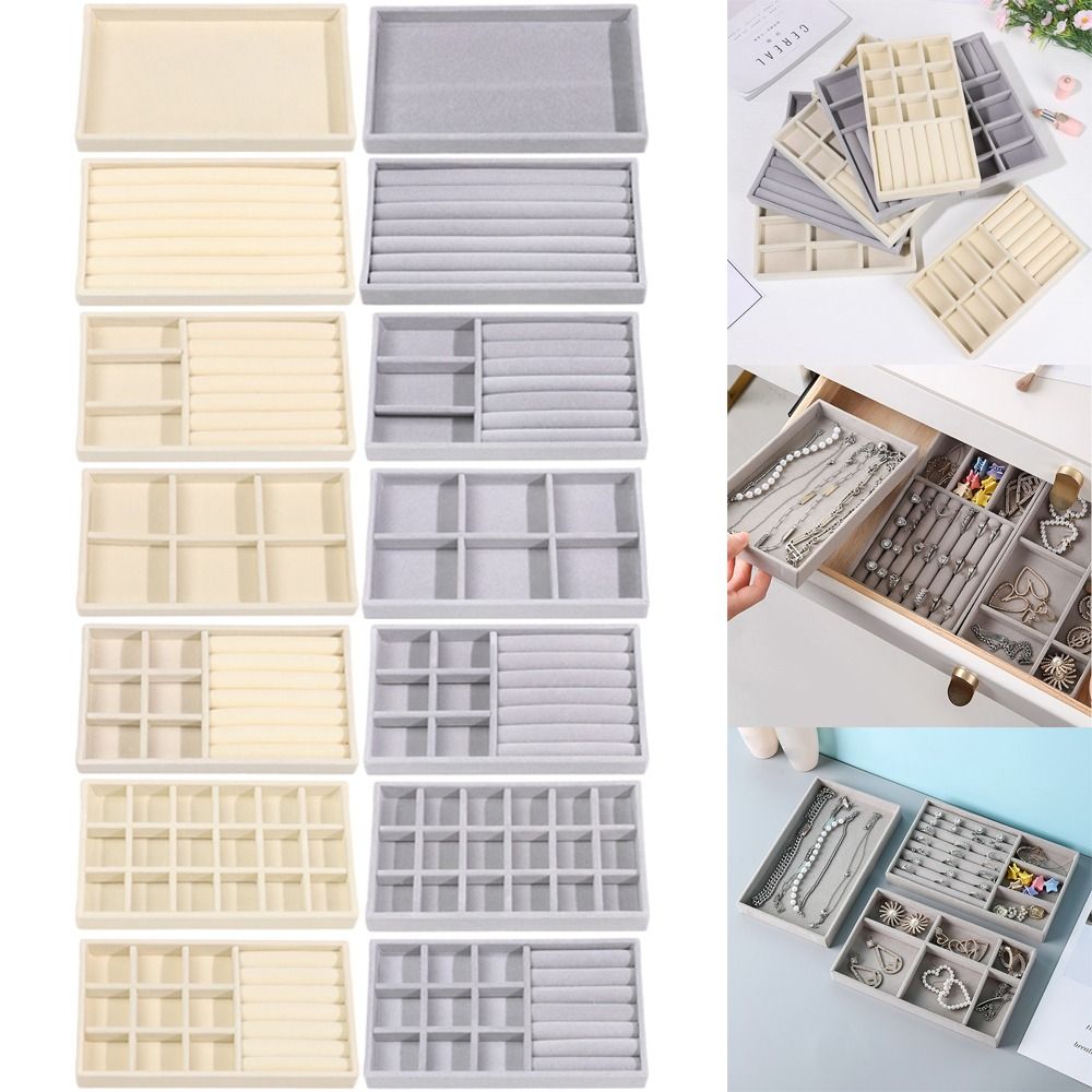 Drawer Organizer Tray - Kotak Organizer Kotak Penyimpanan Perhiasan Beludru