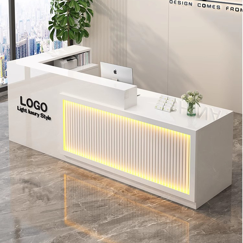 Office Furniture Logo - Meja Resepsionis Sederhana Mewah Logo Dekorasi