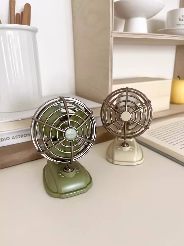 Office Furniture Loft - Kipas kecil Desktop Retro, kipas meja