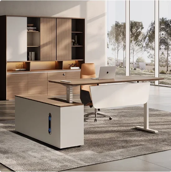 Meja Kantor CEO Modern Minimal - Office Furniture Logo ulasan dan harga