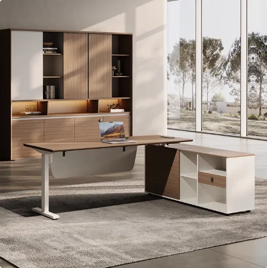 Meja Kantor CEO Modern Minimal - Office Furniture Logo ulasan dan harga