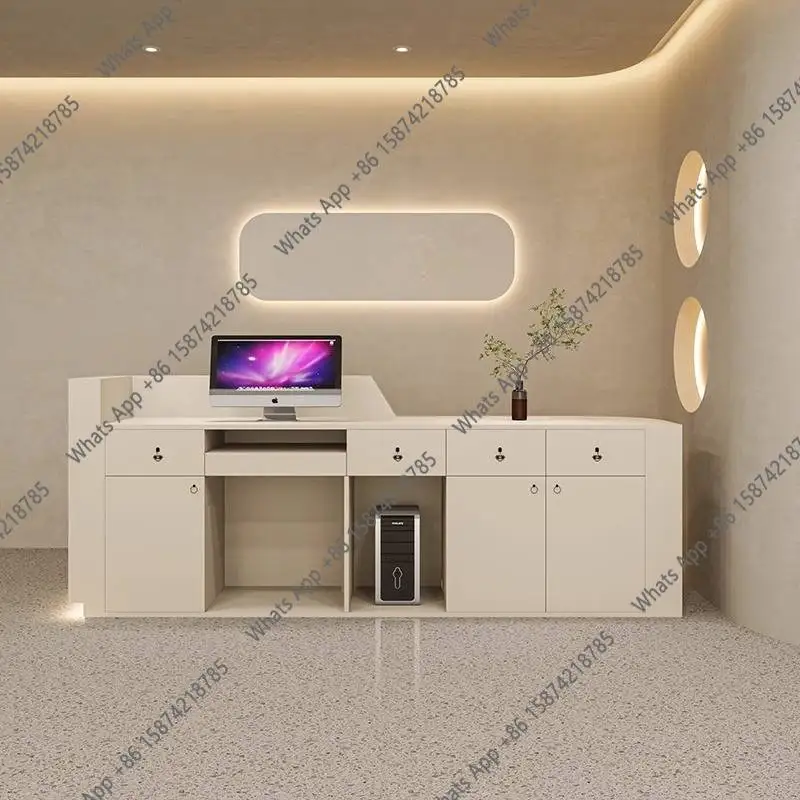 Meja Resepsionis DC MT Putih d - Office Furniture Logo ulasan dan harga