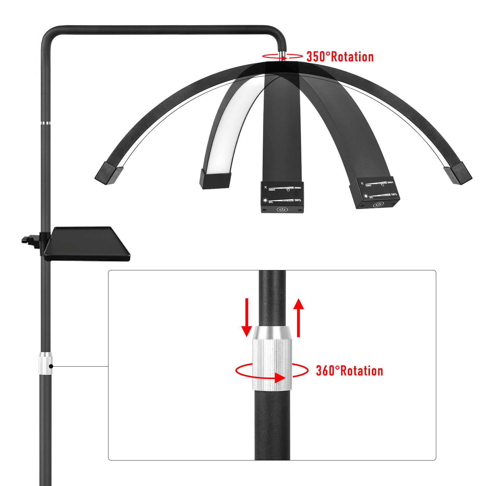 FOSOTO LED tato alis 40W, lamp - Floor Lamp Arched ulasan dan harga