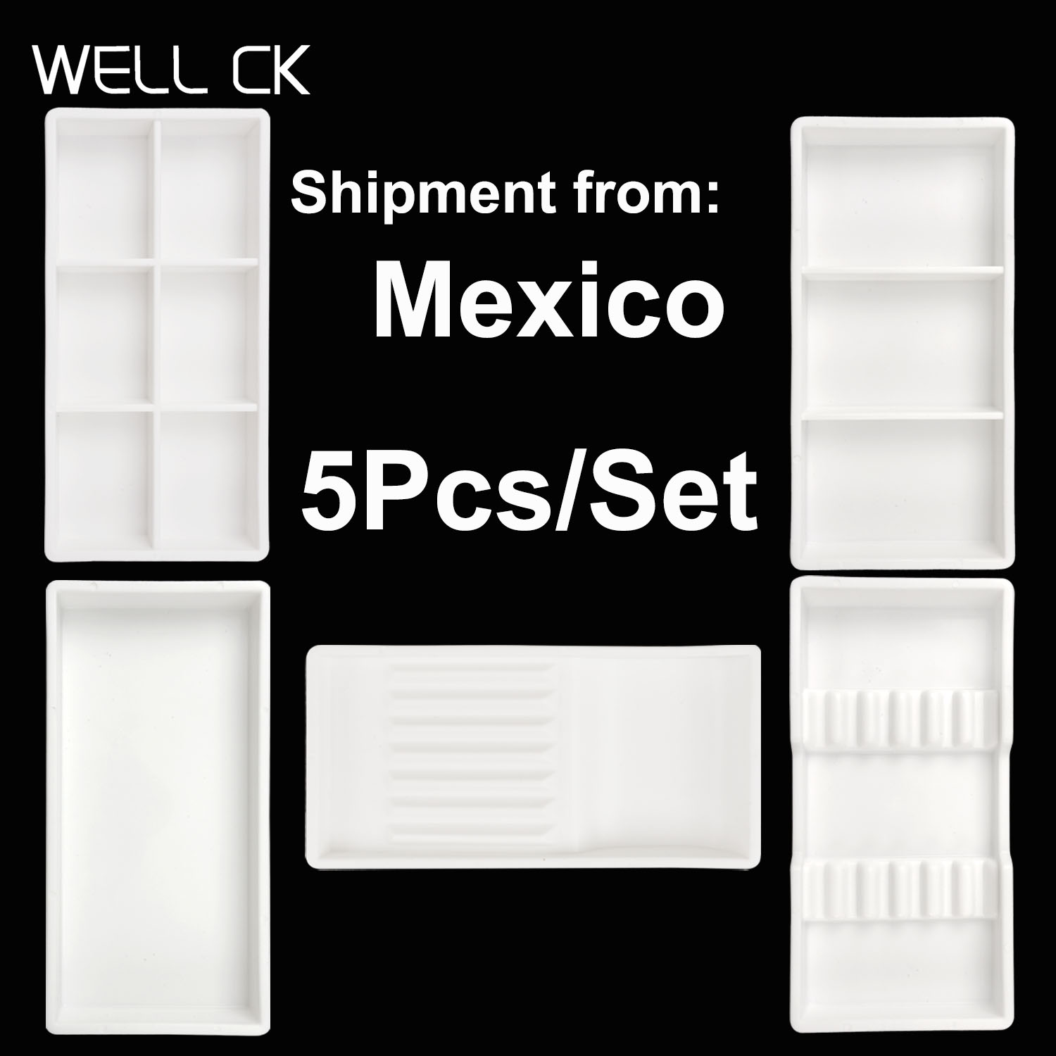 5 Buah/Set Baki Plastik Dapat  - Drawer Organizer Tray ulasan dan harga