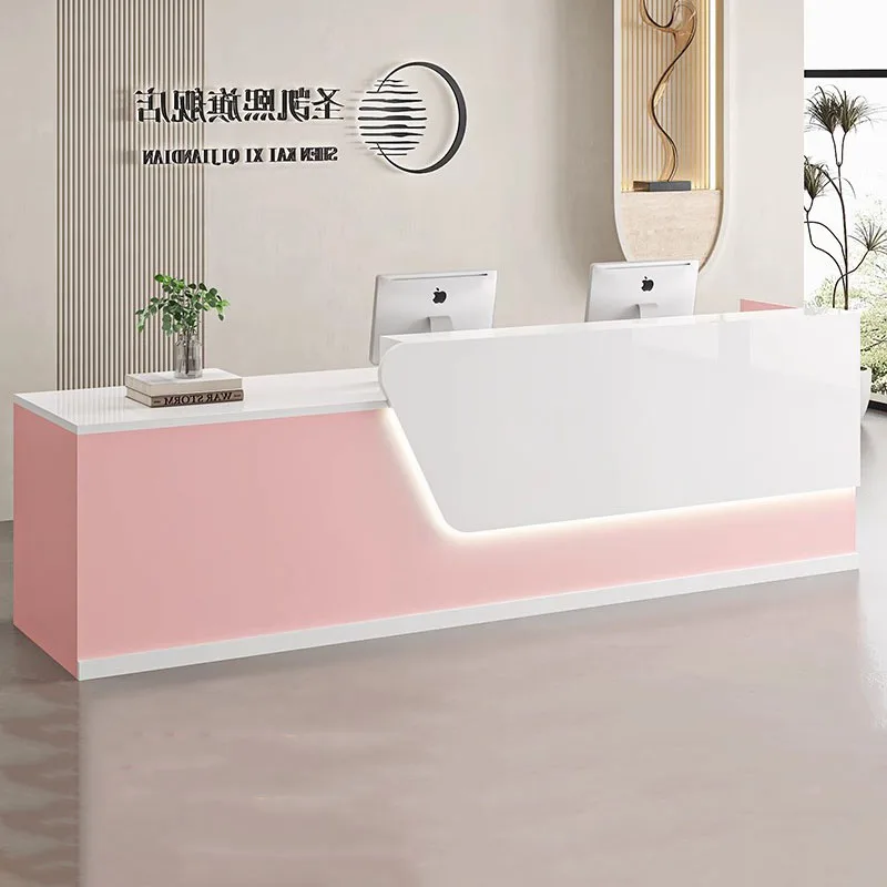 Meja Resepsionis Rumah Kecanti - Office Furniture Logo ulasan dan harga