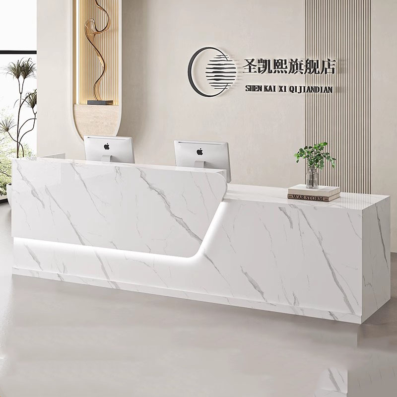 Meja Resepsionis Rumah Kecanti - Office Furniture Logo ulasan dan harga