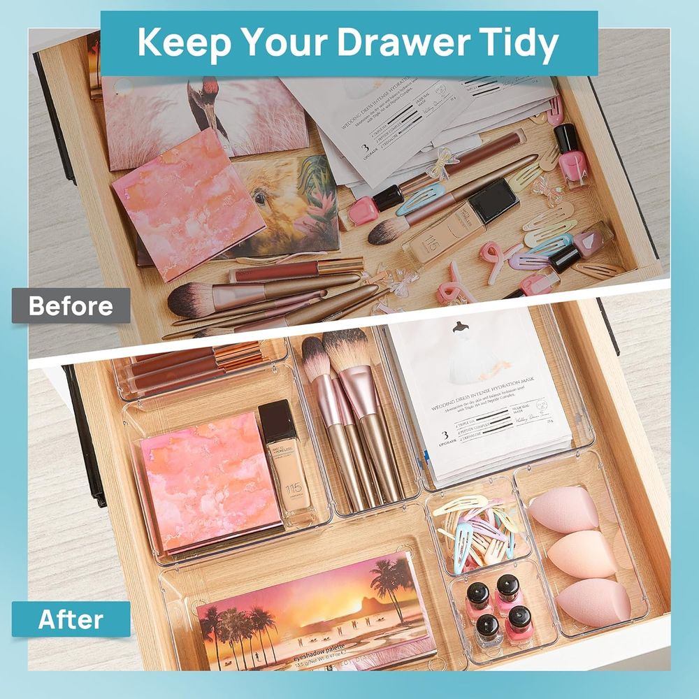 25 PCS Set Organizer Laci Plas - Drawer Organizer Tray ulasan dan harga