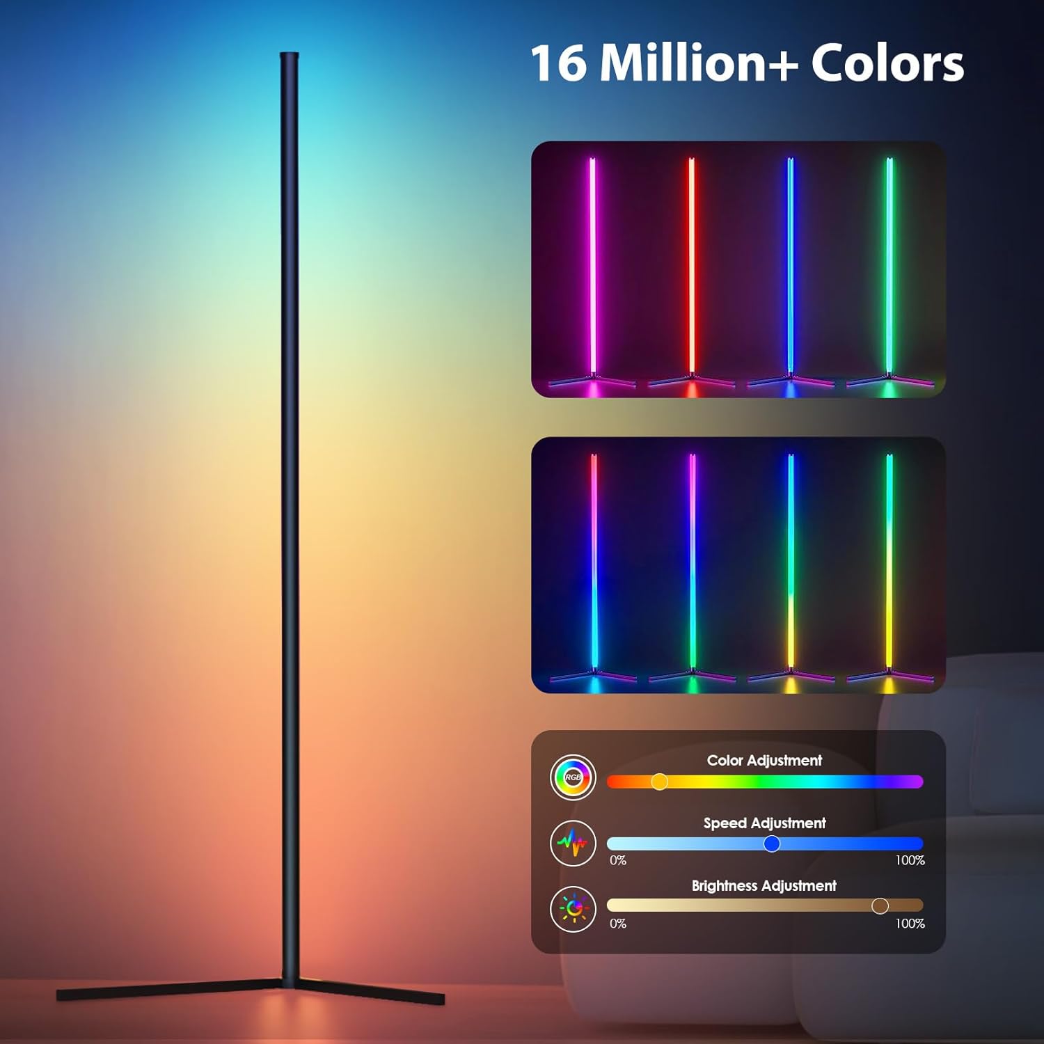 Lampu lantai warna mimpi RGB , - Floor Lamp Arched ulasan dan harga