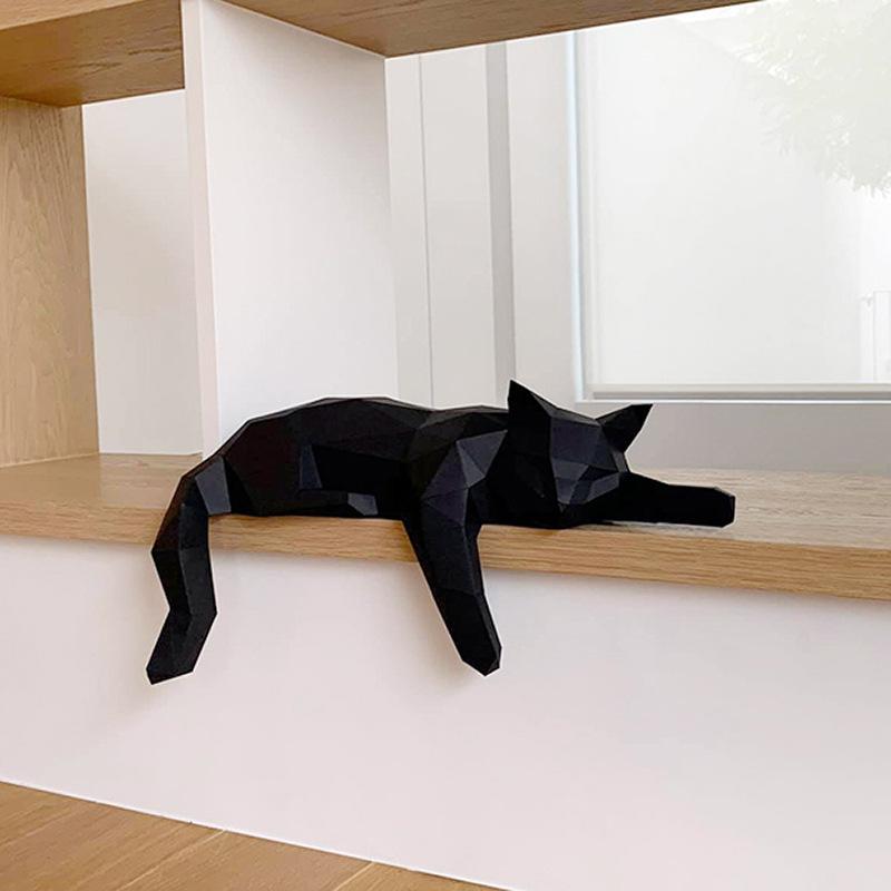 Patung Kucing Hitam Putih - Fi - Office Furniture Installation ulasan dan harga