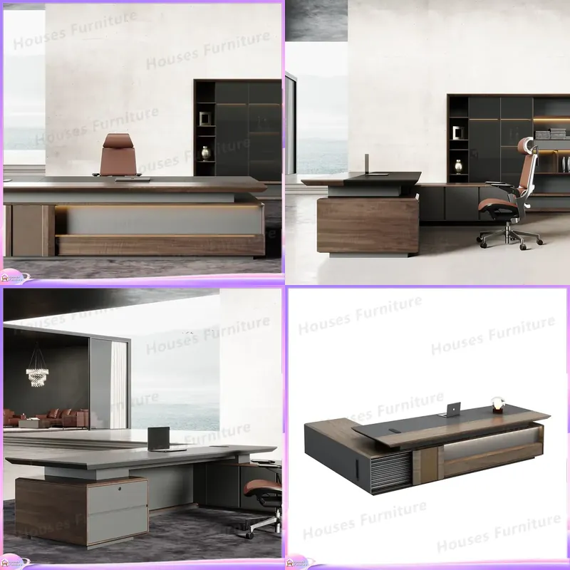 Meja Eksekutif Mewah Kayu Soli - Office Furniture Table ulasan dan harga