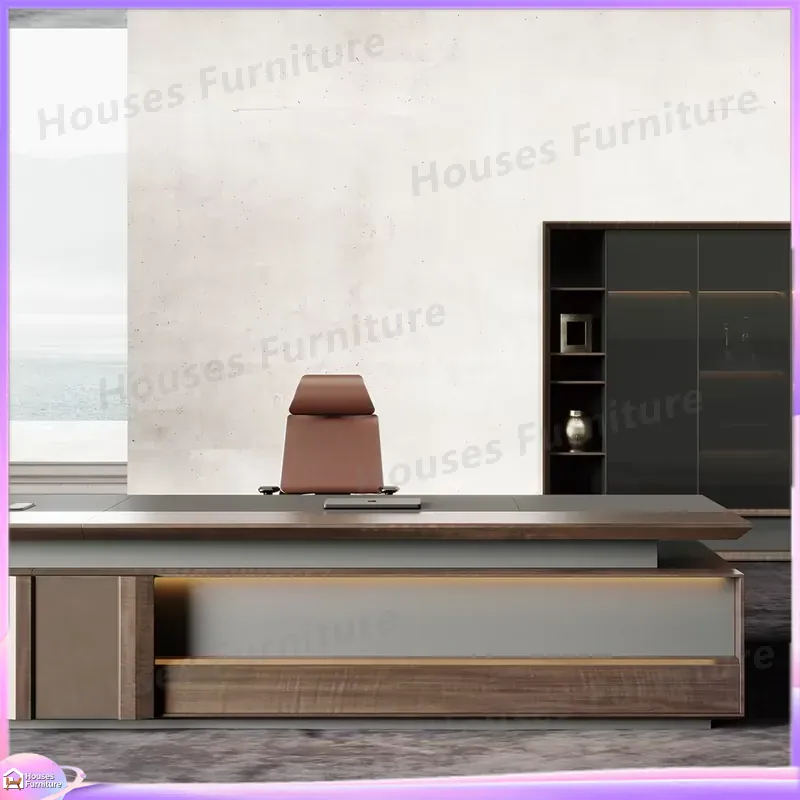 Meja Eksekutif Mewah Kayu Soli - Office Furniture Table ulasan dan harga
