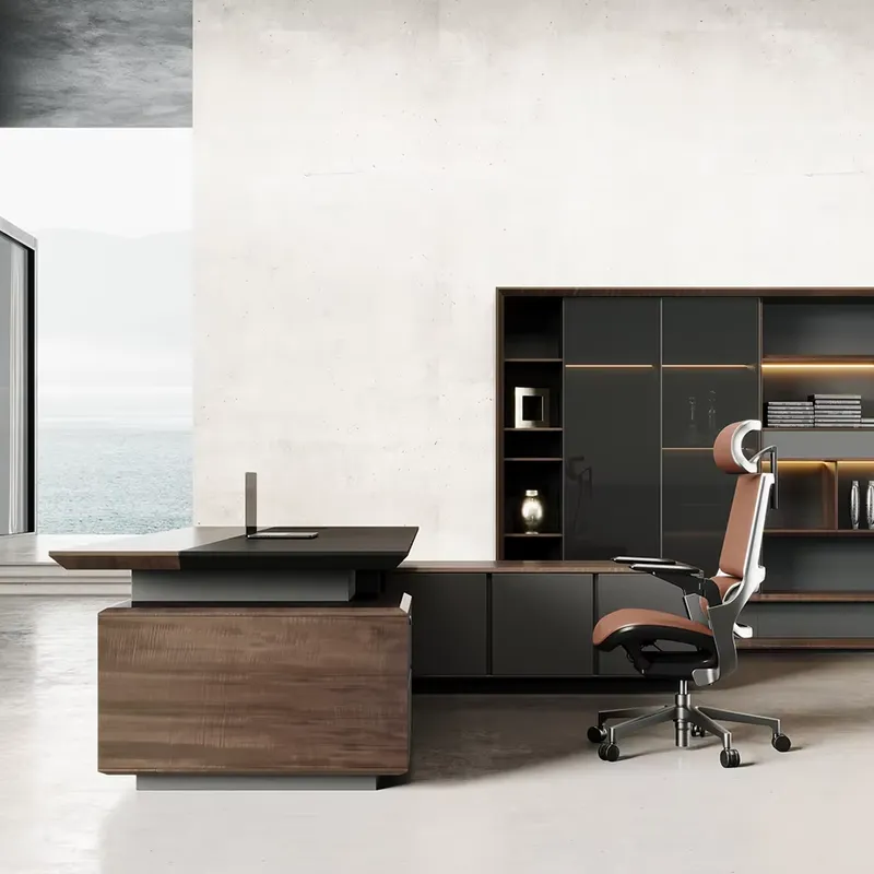 Meja Eksekutif Mewah Kayu Soli - Office Furniture Table ulasan dan harga