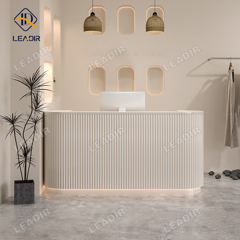 Meja Resepsionis Furnitur Kant - Office Furniture Logo ulasan dan harga