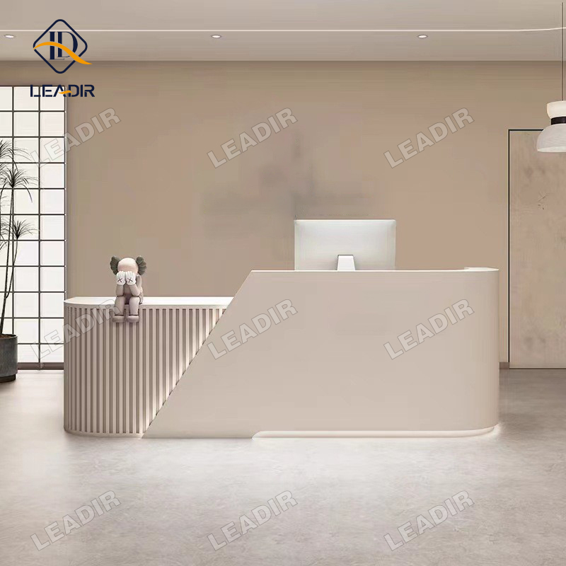 Meja Resepsionis Furnitur Kant - Office Furniture Logo ulasan dan harga