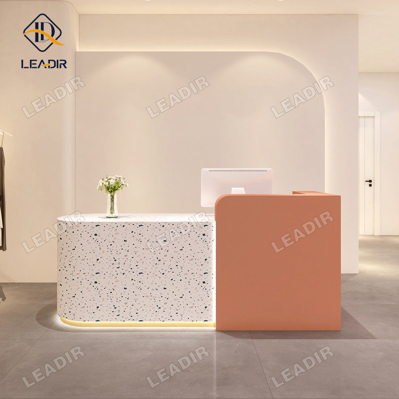 Meja Resepsionis Furnitur Kant - Office Furniture Logo ulasan dan harga