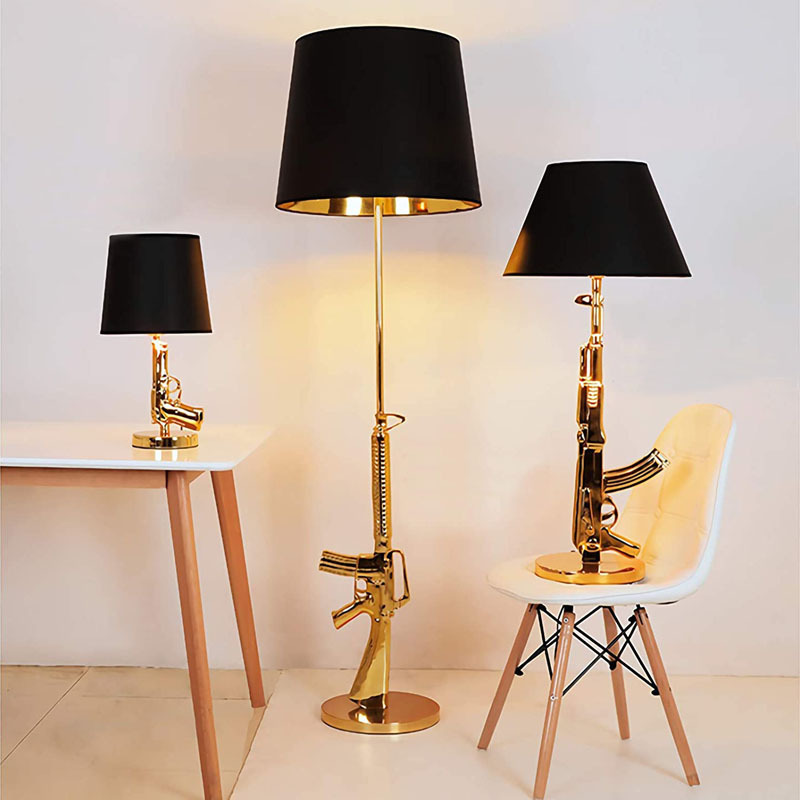 Lampu meja Pistol lapis emas,  - Floor Lamp Arched ulasan dan harga